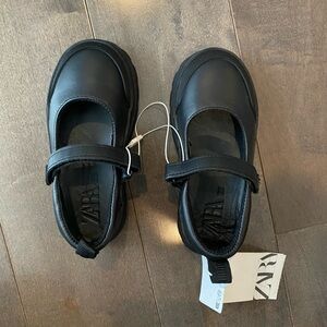 Zara Kids Classic Leather Mary Jane Shoes
